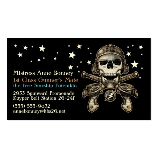 Space Pirate 1 Business Card (front side)