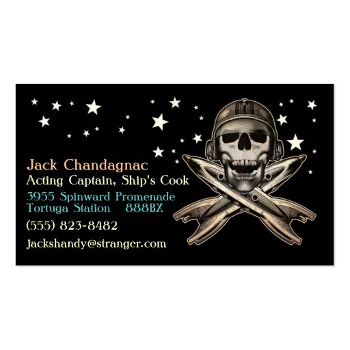 Space Pirate 2 Business Card (front side)