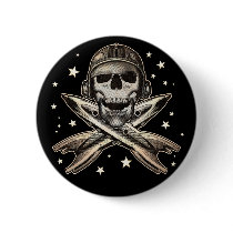 Space Pirate Round Button