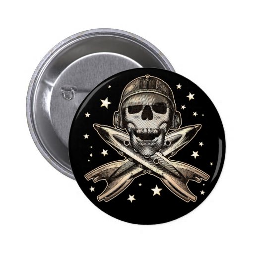 Space Pirate Round Button