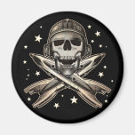 Space Pirate Round Magnet