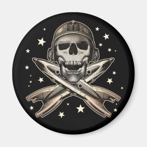 Space Pirate Round Magnet