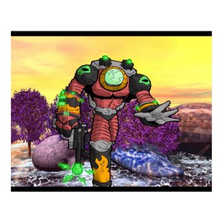 space pirate scene print