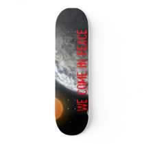 Space Planets, WE COME IN PEACE skateboards by vjryder Space Planets, WE COME IN PEACE skateboards