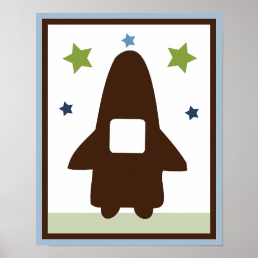 Space Rocket 3 Wall Art Poster/Print