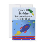 Space Rocket Birthday Invitation