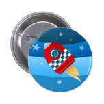 Space rocket - button badge