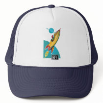Space Rocket Ride Trucker Hat
