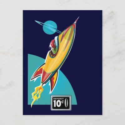 pictures of space rockets. Space Rocket Ride Post Card by