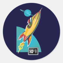 Space Rocket Ride Stickers