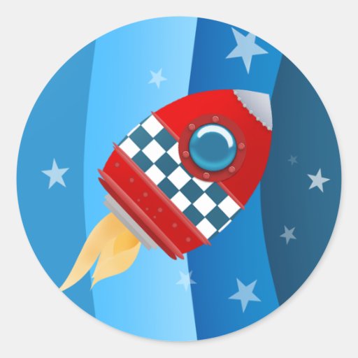 Space Rocket stickers | Zazzle