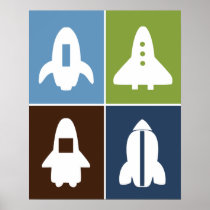Space Rockets #2 Set of 4 Posters in One!
