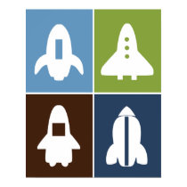 Space Rockets #2 Set of 4 Posters in One!