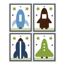Space Rockets Set of 4 Posters in One!