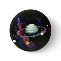 Space, Saturn Rings & Moons Pinback Buttons