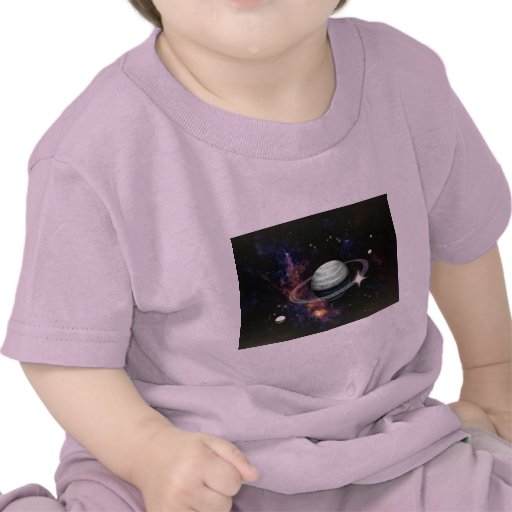 Space, Saturn Rings & Moons T-shirts