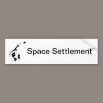 Space Settlement Bumper Sticker bumper stickers