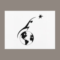 Space Settlement Icon postcards