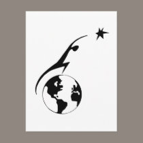 Space Settlement Icon postcards