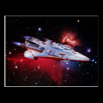 Space Ship Postcard postcards