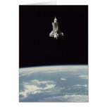Space Shuttle Above Earth Card
