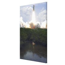 Space Shuttle Atlantis lifts off 14 Stretched Canvas Prints