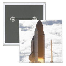 Space Shuttle Atlantis lifts off 16 Pinback Buttons