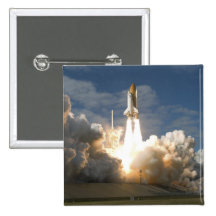 Space Shuttle Atlantis lifts off 24 Pinback Button