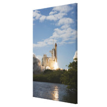 Space Shuttle Atlantis lifts off 7 Canvas Prints