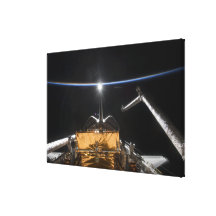 Space Shuttle Atlantis' payload bay Stretched Canvas Prints