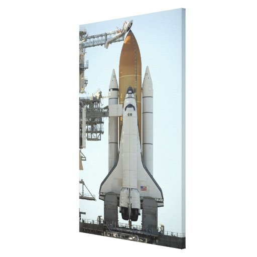 Space shuttle Atlantis sits on the launch pad Gallery Wrap Canvas