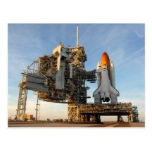 Space Shuttle Atlantis (STS-122) - launch pad Post Card