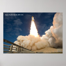 Space Shuttle Atlantis (STS-129) Blast's Off Poster