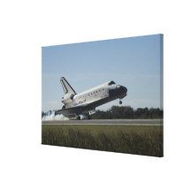 Space shuttle Atlantis touches down 2 Stretched Canvas Prints