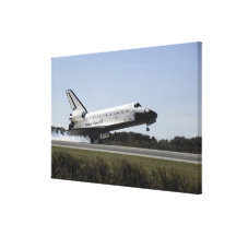 Space shuttle Atlantis touches down 3 Stretched Canvas Prints