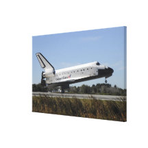 Space shuttle Atlantis touches down Canvas Prints