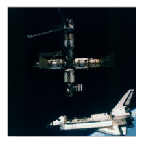 Space Shuttle Atlantis with MIR posters by Digital Space Shuttle Atlantis with MIR posters