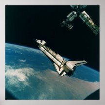 Space Shuttle Atlantis with MIR Posters