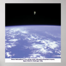Space Shuttle Challenger JetPack Walk 1984 Posters