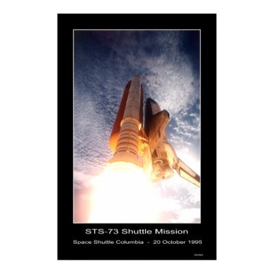 Space Shuttle Columbia Lift-off - STS - 73 Poster