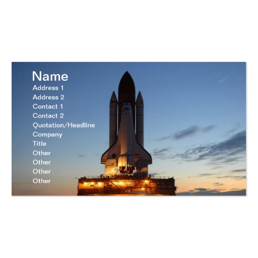 Space shuttle Discovery Business Card Template