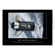 Space Shuttle Endeavour Above Eart... - Customized cards