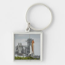 Space Shuttle Endeavour on the launch pad 5 Key Chain
