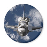 Space Shuttle in Orbiting Earth Fridge Magnets