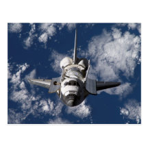 Space Shuttle in Orbiting Earth Post Cards