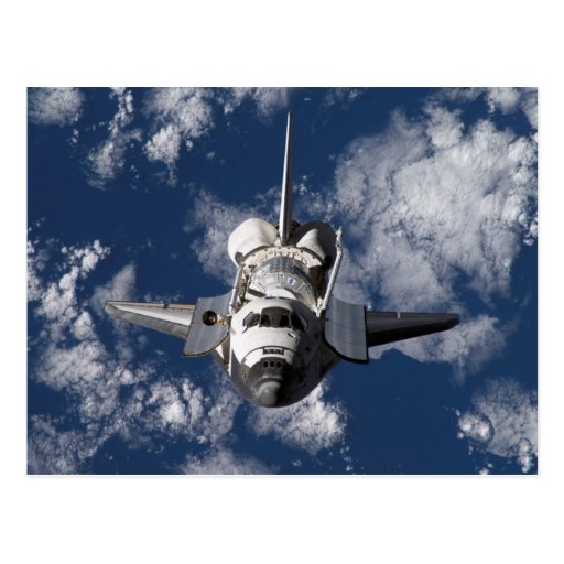 Space Shuttle in Orbiting Earth Post Cards