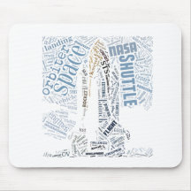 Space Shuttle in Tagxedo Mouse Pads