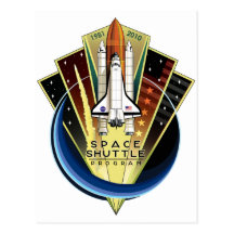 Space Shuttle Program Commemorative Patch Post Card