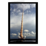 Space Shuttle STS-106 in flight Greeting Cards