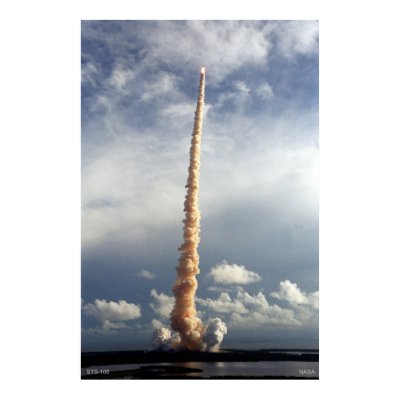 Space Shuttle STS-106 in flight Print by Space_Exploration